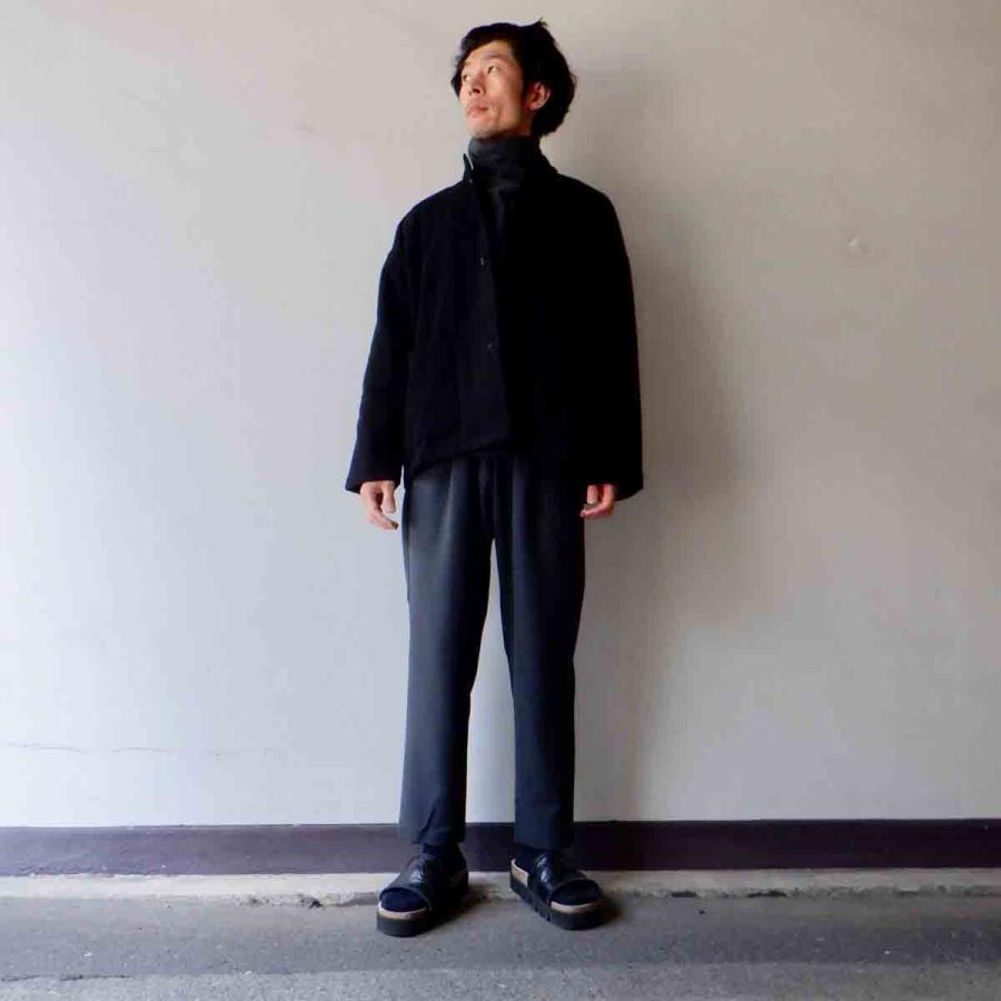 【エシカルプライス】定価31,680円 LA MOND. ラモンド STAND SHAWL COVERALL スタンドショールカバーオール black LM-O-092 |  | 04