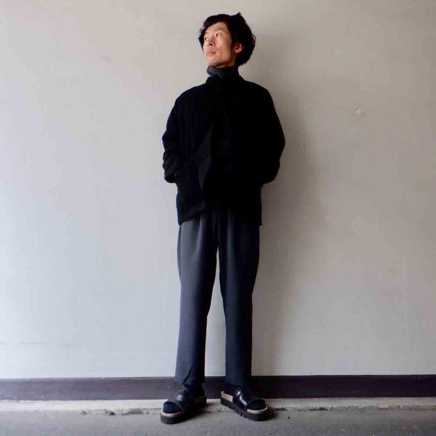 【エシカルプライス】定価31,680円 LA MOND. ラモンド STAND SHAWL COVERALL スタンドショールカバーオール black LM-O-092 |  | 06