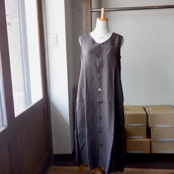 YAMMA ヤンマ産業 綾リネン ジレ風ワンピース LGL-OP 3 colors : Simon