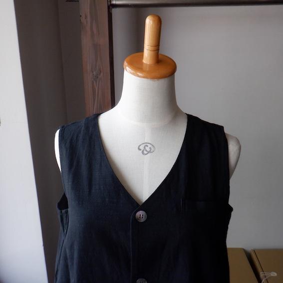 YAMMA ヤンマ産業 綾リネン ジレ風ワンピース LGL-OP 3 colors : Simon