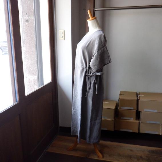 YAMMA ヤンマ産業 リネン 紐で絞るワンピース LHM-OP 2 colors_2