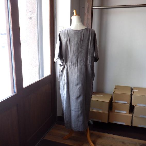 YAMMA ヤンマ産業 リネン 紐で絞るワンピース LHM-OP 2 colors_3