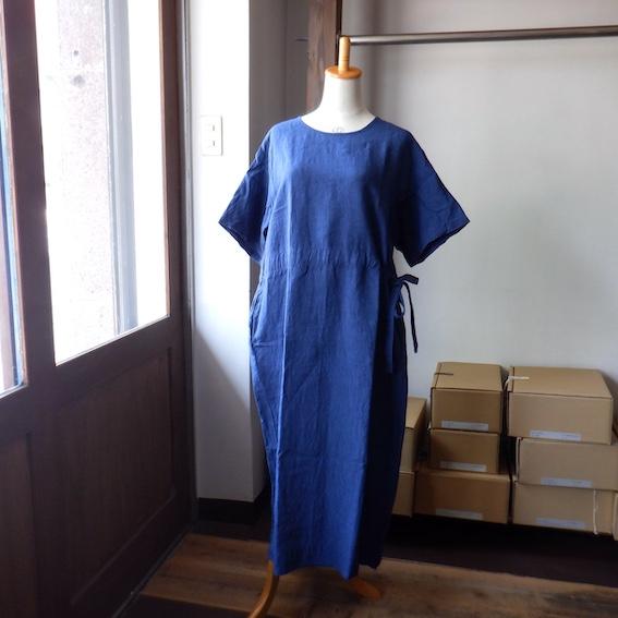 YAMMA ヤンマ産業 リネン 紐で絞るワンピース LHM-OP 2 colors_4