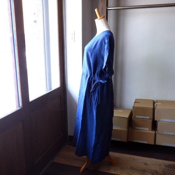 YAMMA ヤンマ産業 リネン 紐で絞るワンピース LHM-OP 2 colors_6