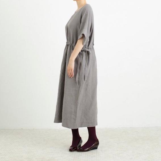 YAMMA ヤンマ産業 リネン 紐で絞るワンピース LHM-OP 2 colors_7