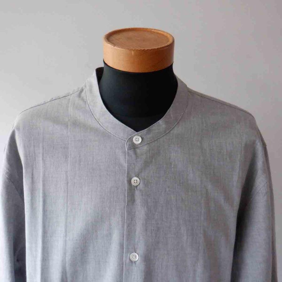 【エシカルプライス】定価17,380円 LA MOND. ラモンド BAND COLLAR CHAMBRAY SHIRT JACKET バンドカラーシャンブレーシャツジャケット 3 colors LM-S-075 |  | 04