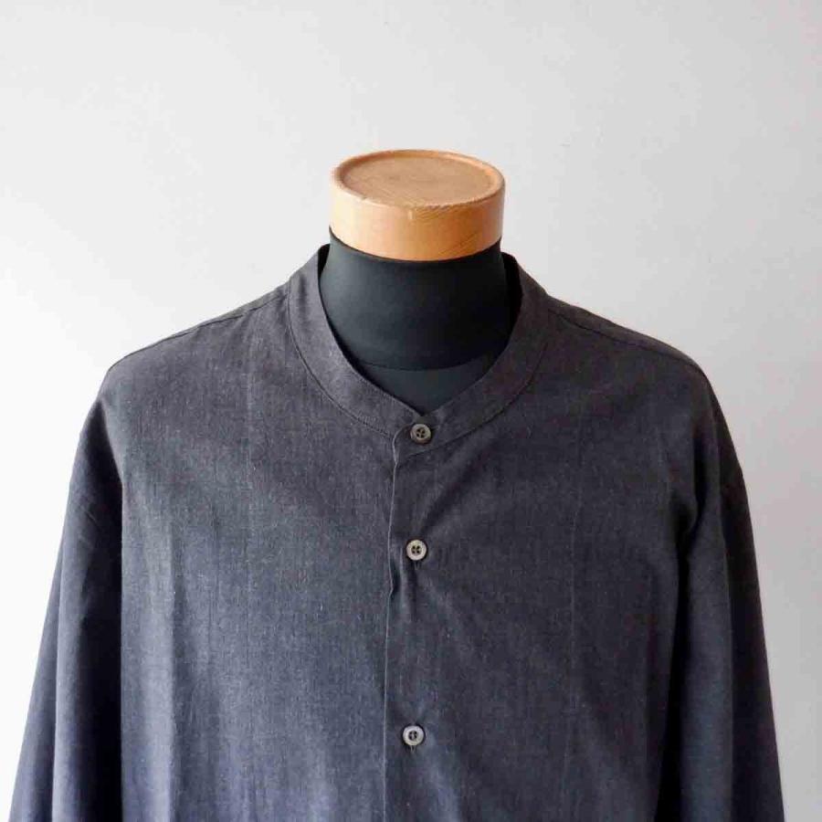 【エシカルプライス】定価17,380円 LA MOND. ラモンド BAND COLLAR CHAMBRAY SHIRT JACKET バンドカラーシャンブレーシャツジャケット 3 colors LM-S-075 |  | 06