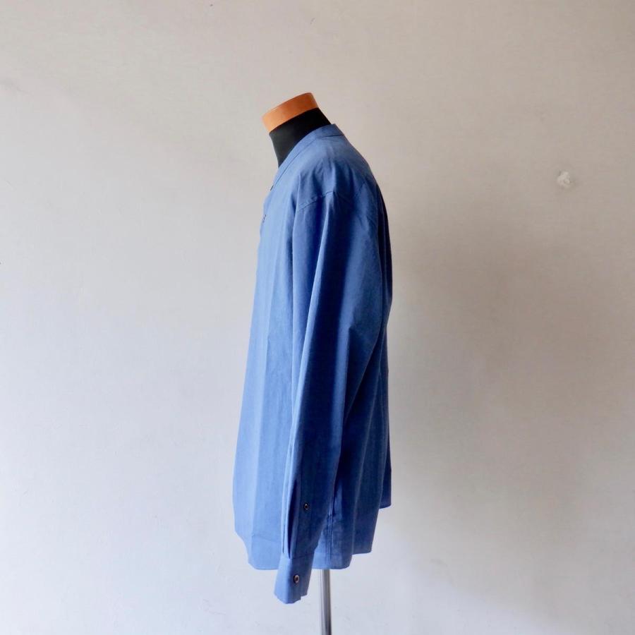 【エシカルプライス】定価17,380円 LA MOND. ラモンド BAND COLLAR CHAMBRAY SHIRT JACKET バンドカラーシャンブレーシャツジャケット 3 colors LM-S-075 |  | 07