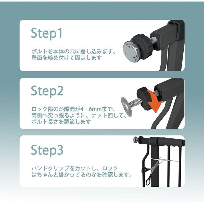 AIKSSOO ベビーゲート ハイタイプ 高さ103cm ペットゲート 高さ100cm以上 突っ張り式 猫 犬脱出防止フェンス 穴開け不要 ベビーゲート ハイタイプ 高さ103cm ペットゲート 高さ100cm以上 突っ張り式 猫 犬脱出防止フェンス 穴開け不要