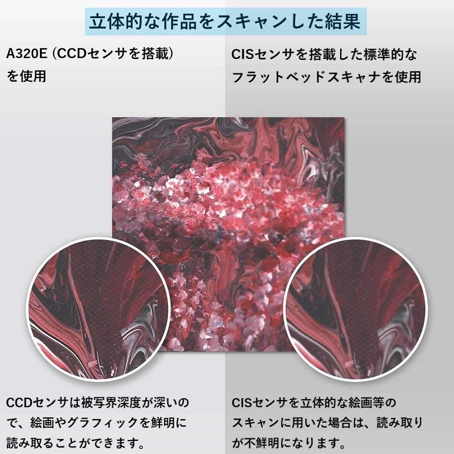Plustek フラットベッドスキャナ OpticPro A320E A3サイズ対応 CCDセンサ搭載 Win/Mac対応 カラー 800dpi Image Express PDF変換 TWAIN対応 国内正規代理店の画像