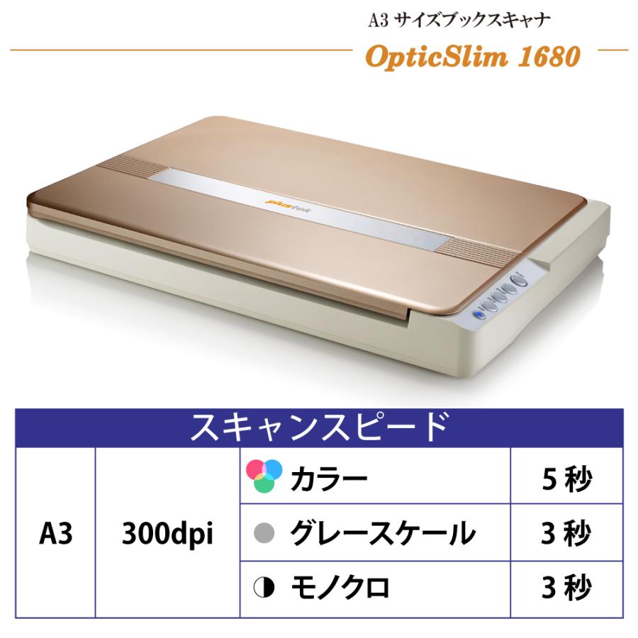 Plustek フラットベッドスキャナ OpticSlim1680 (Win/Mac対応) 日本正規代理店 大きなサイズ 設計図 A3 高速読み取りスキャナ｜simpex-shop｜14