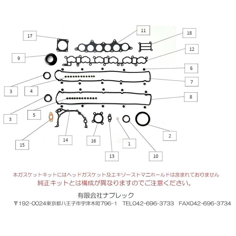 日産（NISSAN） RB25DET-Neo6エンジンオーバーホール用ガスケット
