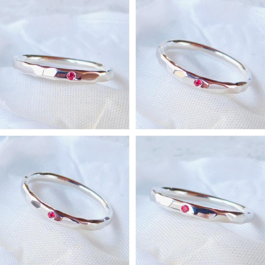 レッドスピネル リング レディース スターリングシルバーの画像