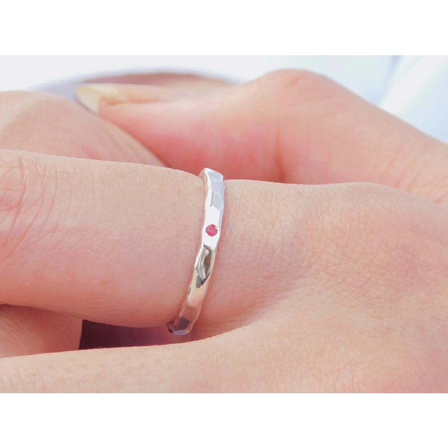 レッドスピネル リング レディース スターリングシルバーの画像