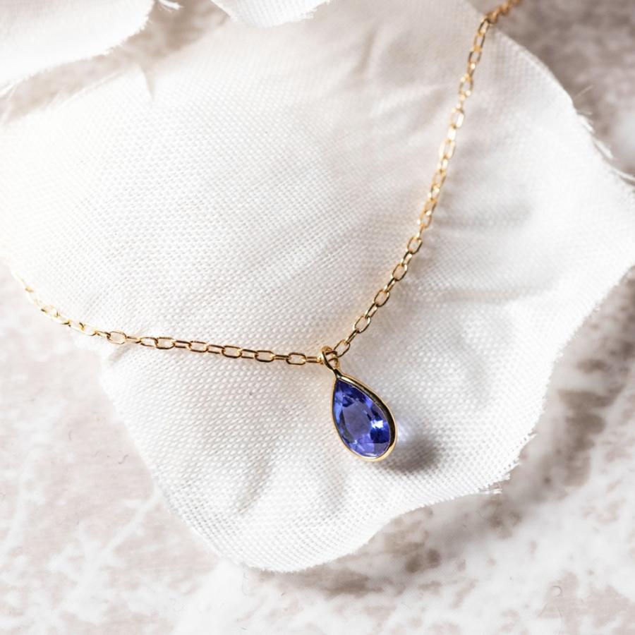 タンザナイト ネックレス 12月 誕生石 18金 tanzanite