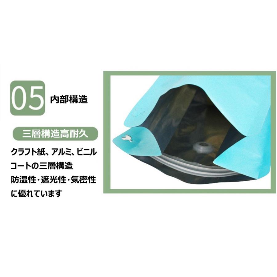 コーヒー豆保存袋 125g 250g 20枚 シルバー 灰 チャック袋 アルミ袋