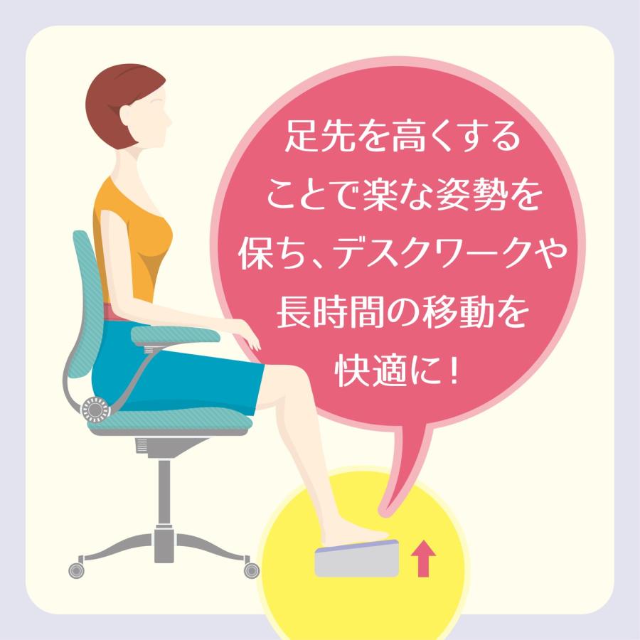 【2個セット】 フットレスト 足置きクッション 空気 エアー バルブ 旅行 車 ドライブ 飛行機 バス 電車 新幹線 オフィス 会社 (3C) 2個 |  | 02