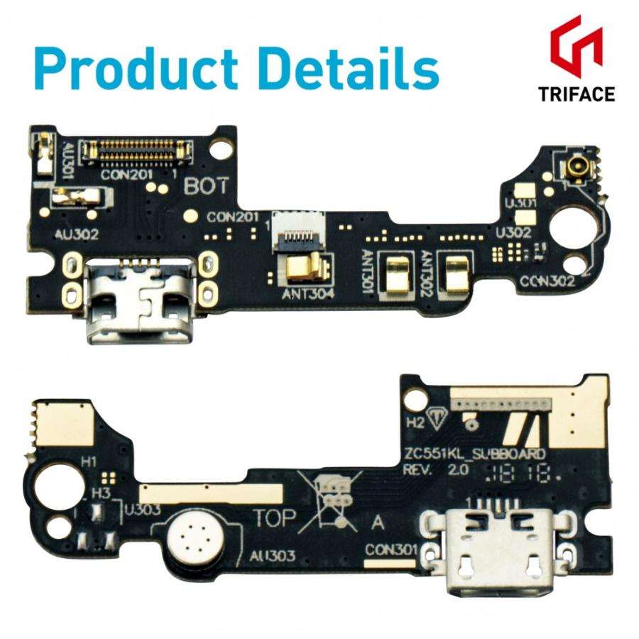 ASUS ZenFone 3 Laser ZC551KL マイクロUSB コネクター基板 microUSB 修理 パーツ (C)ZenFone3 ZC551KL |  | 03