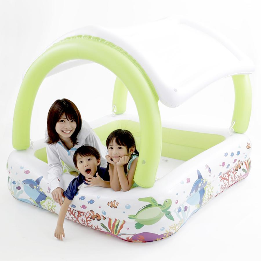 ドウシシャ DJ-1805 サンシェードプール ビニールプール ファミリープール 屋根付き サンシェード DOSHISHA インスタ映え 夏 (F) | DOSHISHA