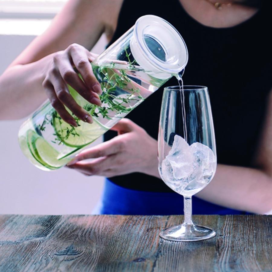 HARIO ハリオ ストレート ジャグ えくぼ ホワイト 1000ml 1L ピッチャー SJE-10-TW ガラス 透明 インスタ映え (08) | HARIO | 02