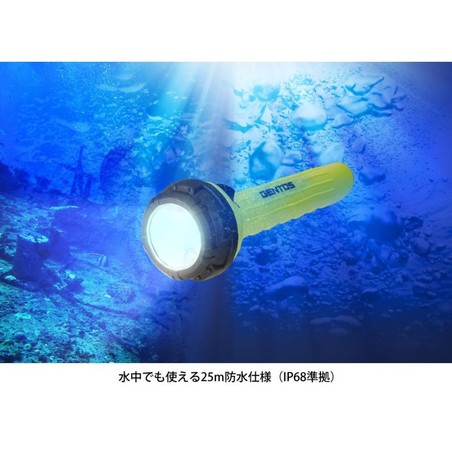GENTOS SR-400DT SRシリーズ LED ダイビングライト 明るさ 390ルーメン 停電時用 明かり 防災 ジェントス (F) | GENTOS | 01