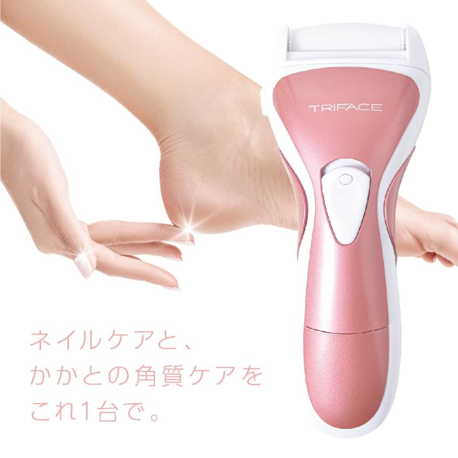 TRIFACE 電動 ネイル ＆ 角質 ケアローラー 爪削り 爪磨き かかとケア 角質除去 TRM-BT100 (F) |  | 01