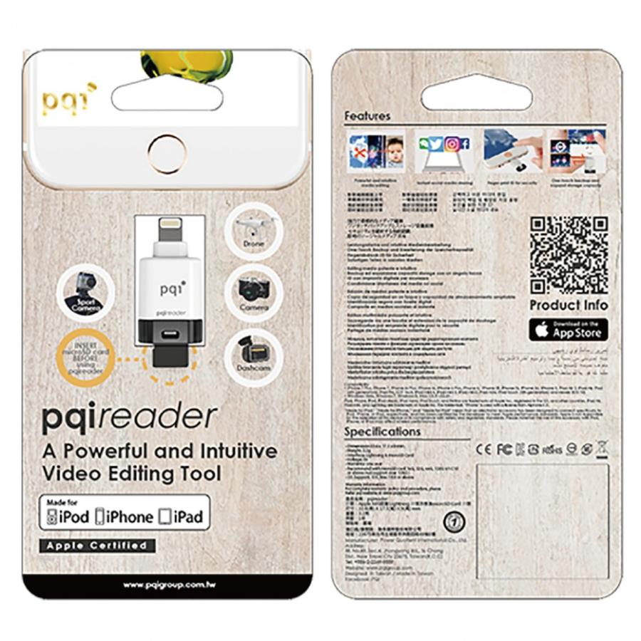 PQI reader iPhone/ Pad用 microSDメモリーカードリーダー ICREALWH  (C)PQI-ICREALWH | PQI | 06
