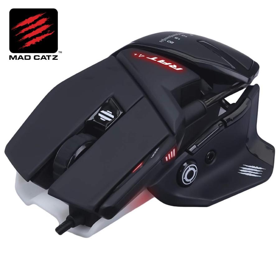 Mad Catz マッドキャッツ R.A.T.4+ 有線 ゲーミング マウス 9ボタン 2年保証 RAT4 MR03MCINBL000-0J MADCATZ (SG) | MAD CATZ | 04