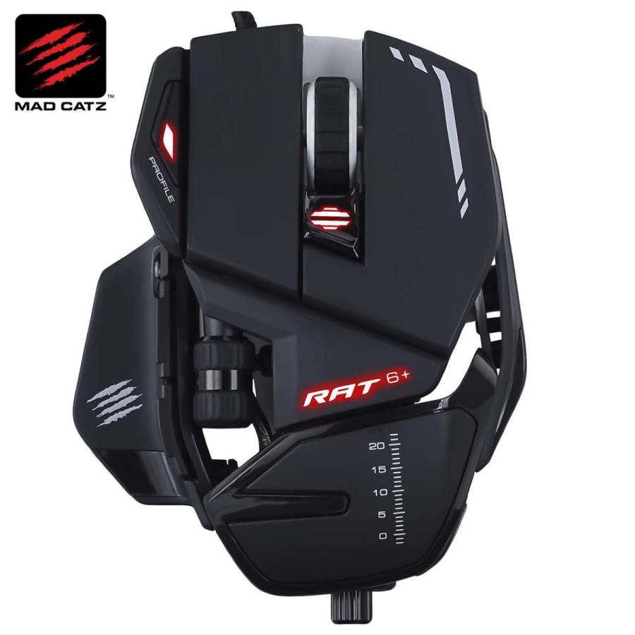 Mad Catz マッドキャッツ R.A.T.6+ 有線 ゲーミング マウス 11ボタン 2年保証 RAT6 MR04DCINBL000-0J MADCATZ (SG) | MAD CATZ