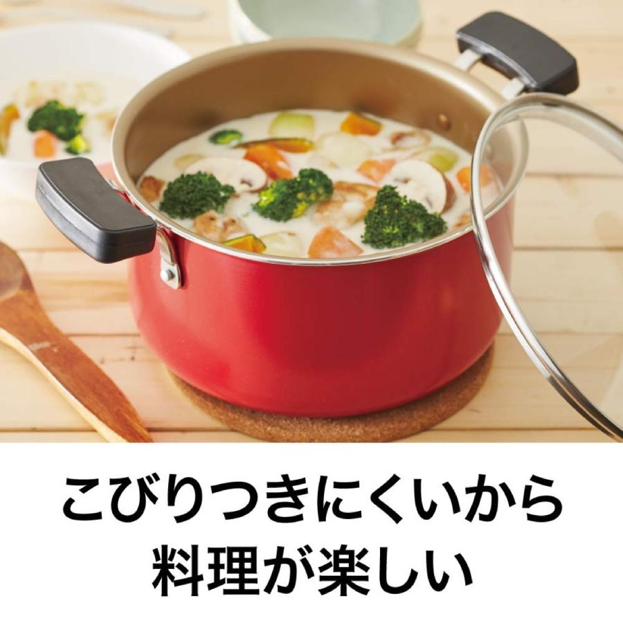 evercook エバークック 両手鍋 22cm レッド ガラス蓋付き EARY22RD IH対応 炒め鍋 ドウシシャ インスタ映え (F) |  | 02