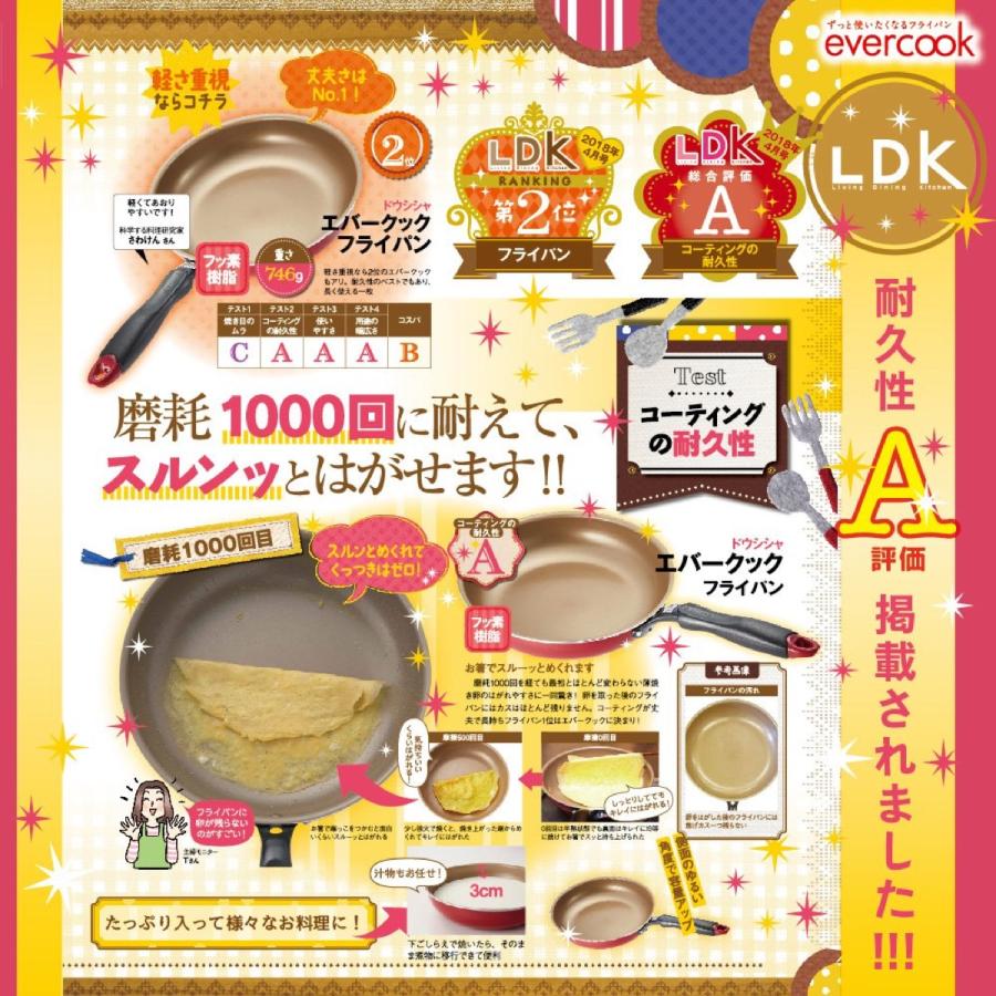 evercook エバークック 両手鍋 22cm レッド ガラス蓋付き EARY22RD IH対応 炒め鍋 ドウシシャ インスタ映え (F) |  | 08