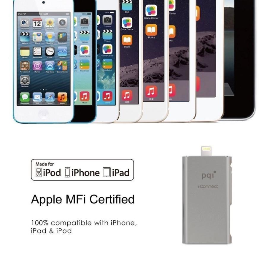 PQI iConnect 128GB iPhone / iPad 用 Lightning USBフラッシュ (C)PQI i-Connect 128GB |  | 03
