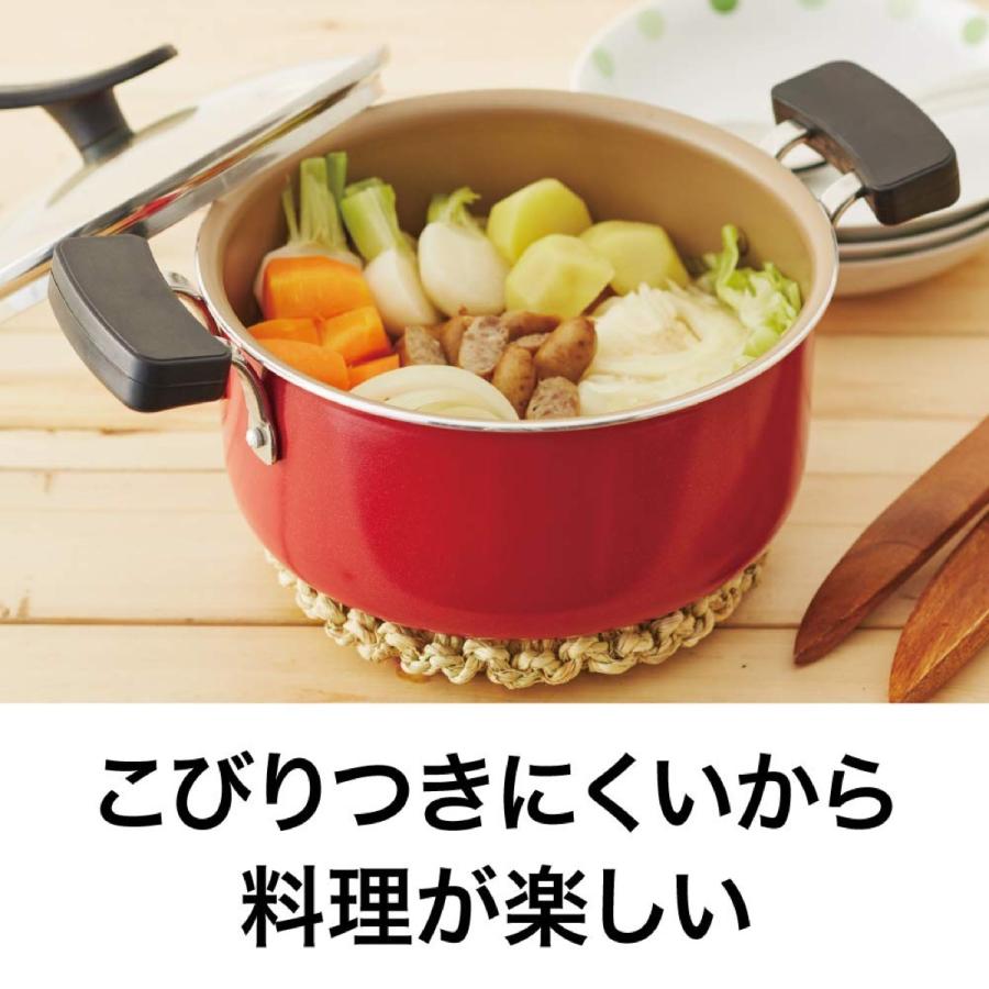 evercook エバークック 両手鍋 20cm レッド ガラス蓋付き EARY20RD IH対応 炒め鍋 インスタ映え (F) | evercook | 02