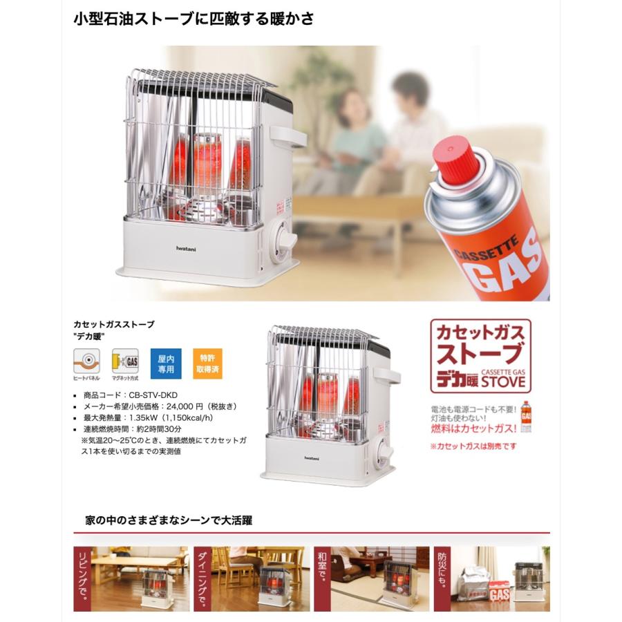 イワタニ デカ暖 CB-STV-DKD カセットガス ストーブ ハイパワータイプ デカダン 暖房機 防災 冬物 (12) |  | 01