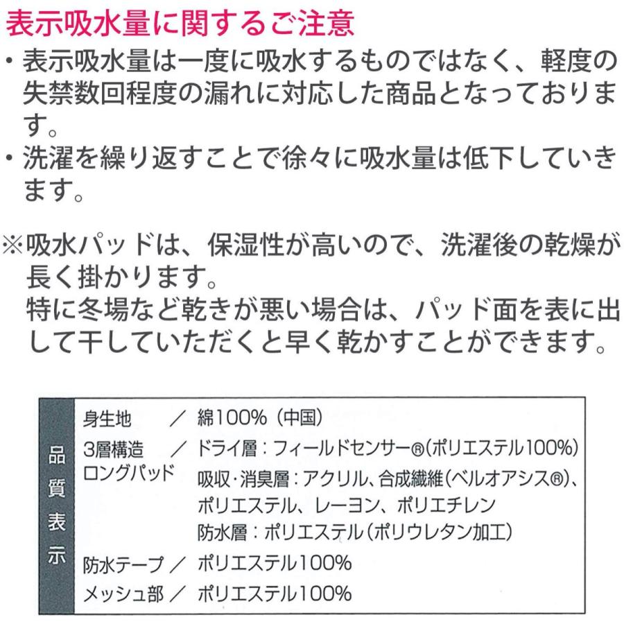 ロングガード トランクス 3色組 3層構造 お尻側までしっかりガード 吸水量50cc ヴィクトリー (05) |  | 06