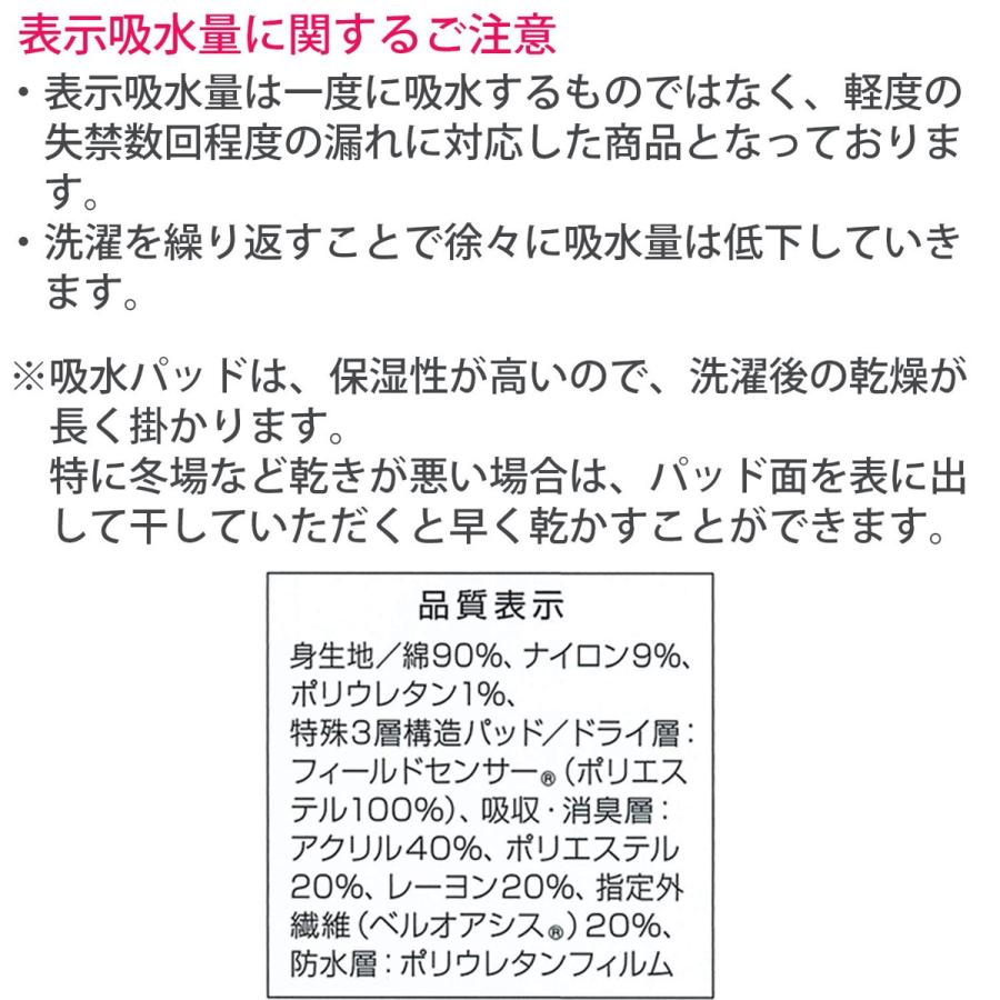 心地いい安心ショーツ 3色組 レディース 女性用  25cc軽失禁パンツ 尿漏れパンツ ヴィクトリー (05) |  | 05