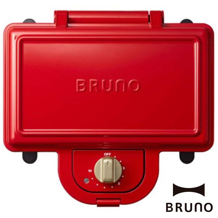 BRUNO ホットサンドメーカー BOE044-RD ブルーノ 耳まで焼ける ダブル (F) | 