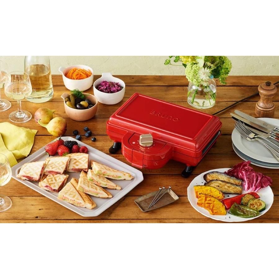 BRUNO ホットサンドメーカー BOE044-RD ブルーノ 耳まで焼ける ダブル (F) |  | 01