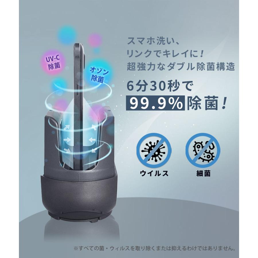 ROA スマホ除菌器 LINK UV ＋ オゾン スマホ 除菌器 360度 99.9%除菌 UV-C LK18735 ロア (F) |  | 02