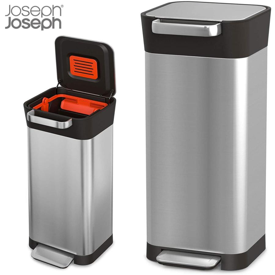Joseph Joseph クラッシュボックス 20L  クステンレス 圧縮ごみ箱  30037 (16) | 