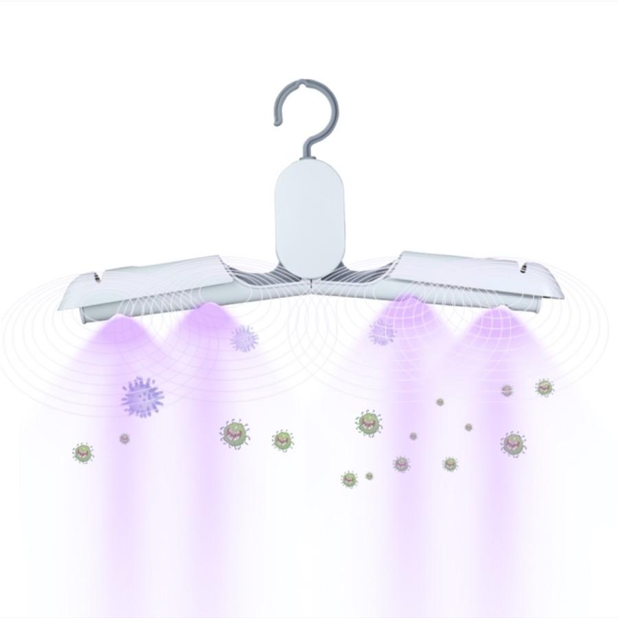 除菌 ハンガー UV殺菌 折りたたみ 伸縮 洗濯 物干し 多機能 子供服 (06) |  | 01
