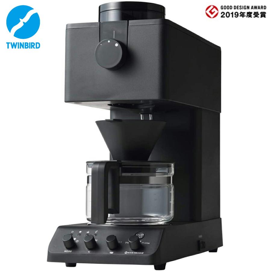 ツインバード CM-D457B 全自動 コーヒーメーカー 3カップ用 450ml ブラック (10) | ツインバード