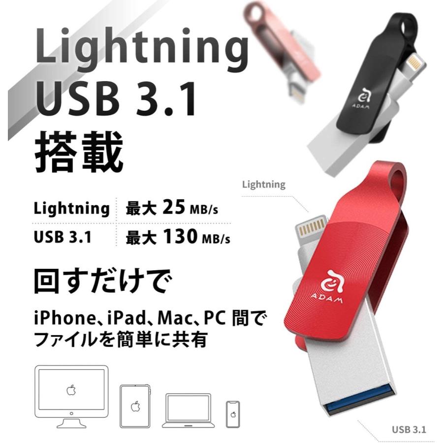 ADAM elements iKlips DUO+ 256GB ブラック ADRAD256GKLDPRXJ<br>(3C)iKlipsDUO+256GB | Adam Elements | 04
