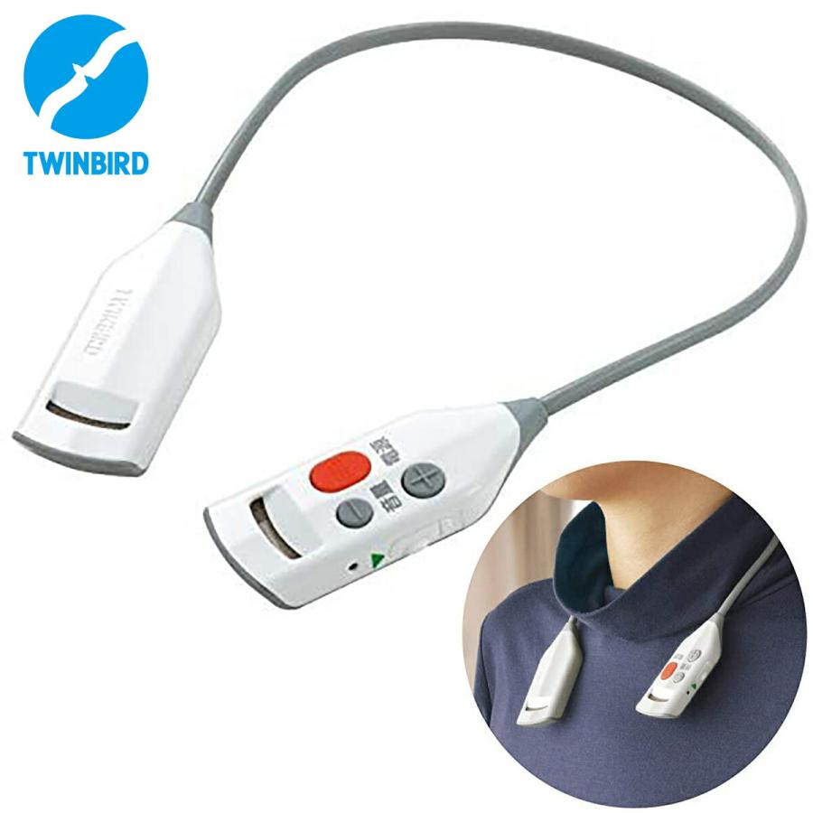 TWINBIRD AV-J343W ワイヤレス 耳元 首元 肩掛け スピーカー 無線 ツインバード (F) | 