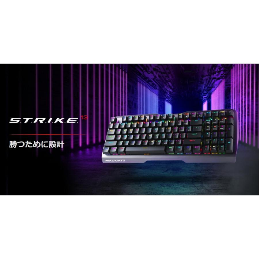 Mad Catz S.T.R.I.K.E. 13 ゲーミング キーボード RGBライティング KS83MMUSBL000-0J M (08) | MAD CATZ | 01