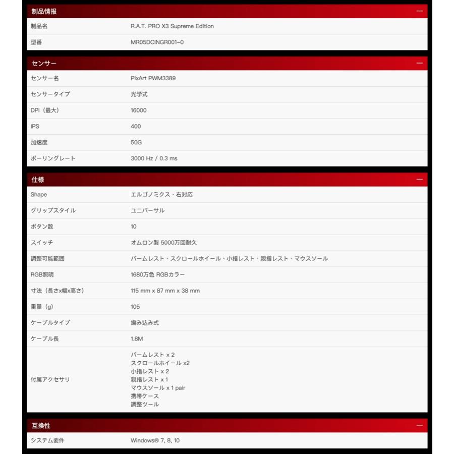 Mad Catz R.A.T. PRO X3 SE Supreme  RAT MR05DCINGR001-0J MADCATZ マッドキャッツ (06) | MAD CATZ | 08