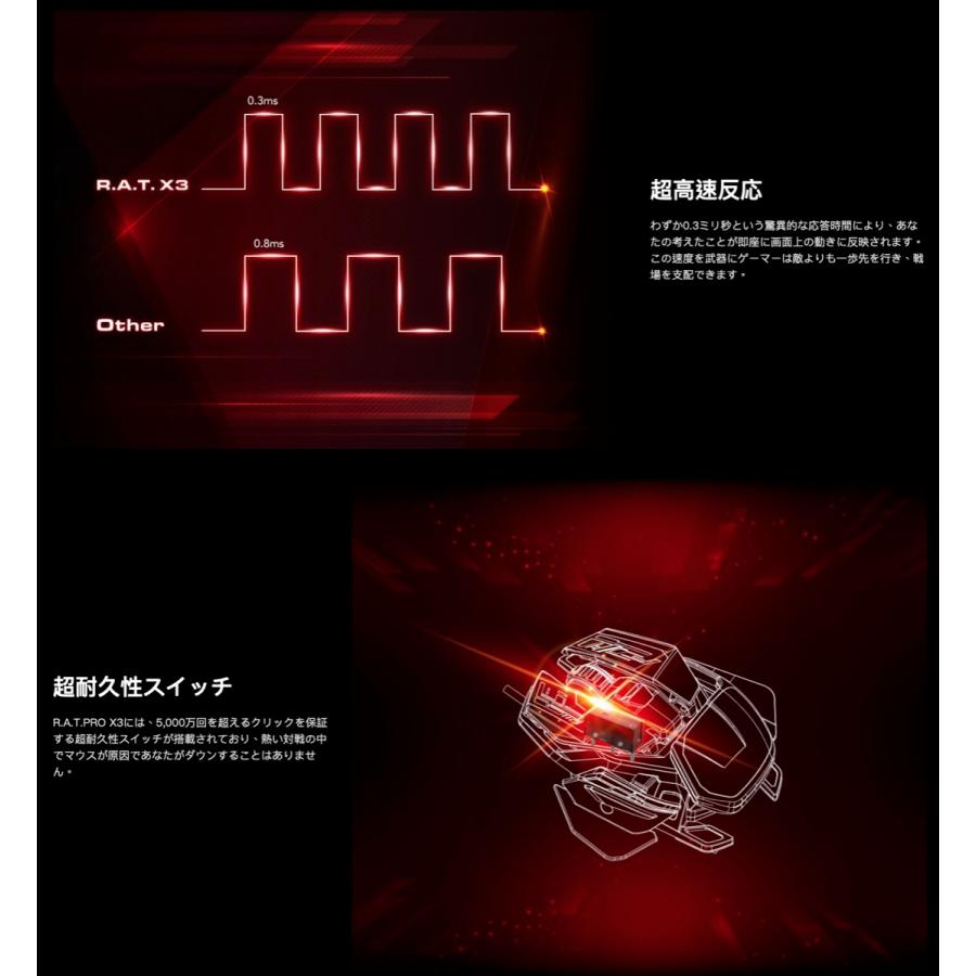 Mad Catz R.A.T. PRO X3 ハイスペック  RAT MR05DCINBL001-0JI MADCATZ マッドキャッツ (06) | MAD CATZ | 04