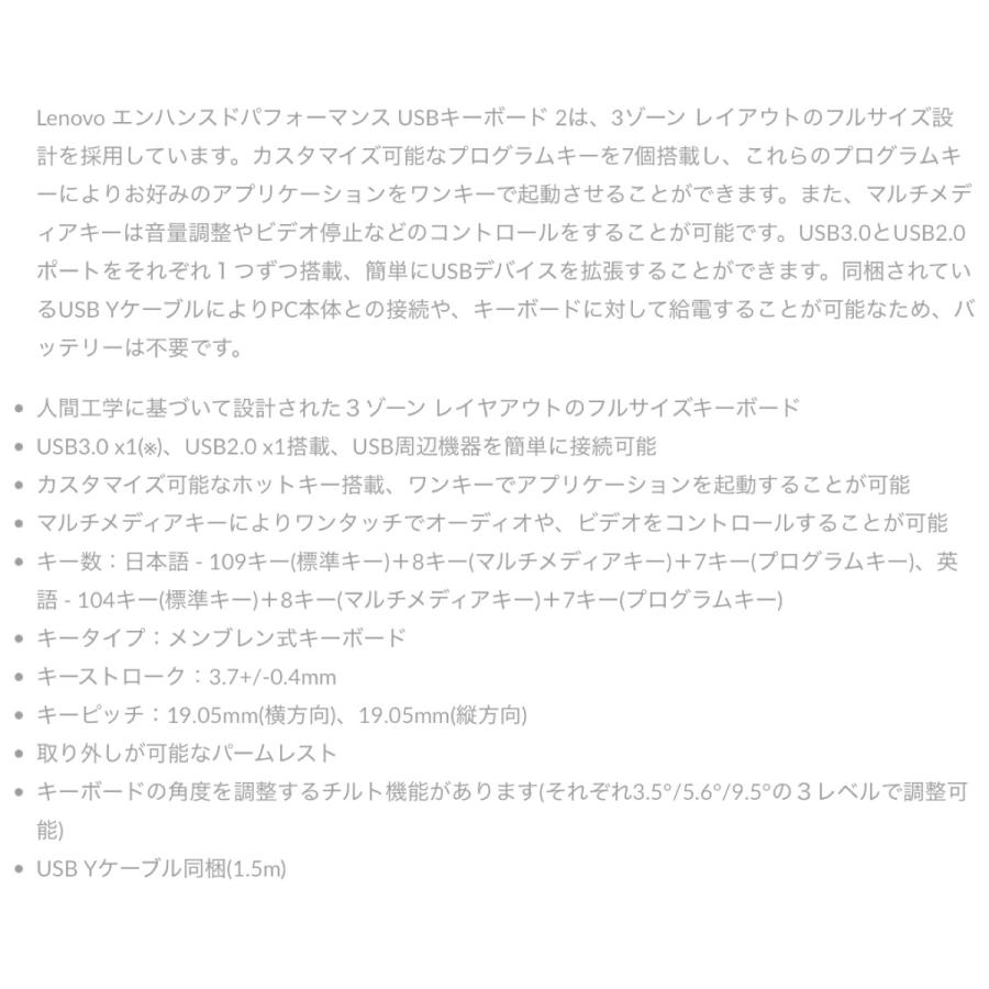 Lenovo 4Y40T11834 エンハンスドパフォーマンスー 有線  レノボ (10) | Lenovo | 01