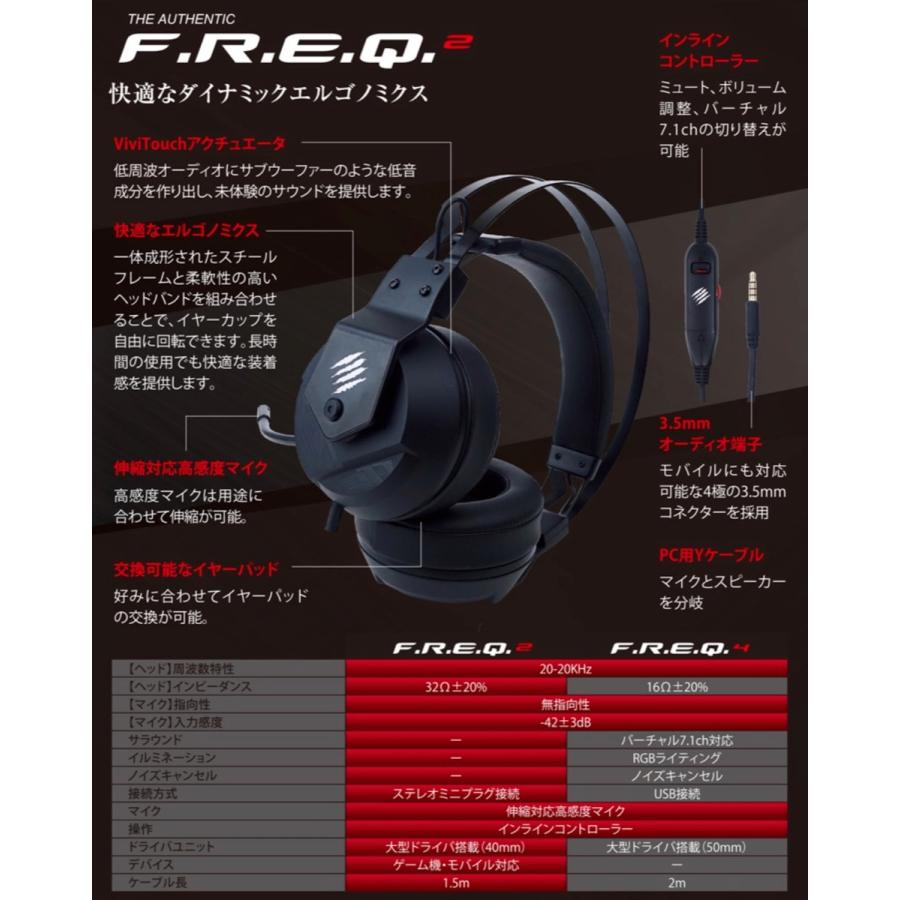 Mad Catz F.R.E.Q. 2 ゲーミングヘッドセット 有線  AF13C1INBL000-0J MADCATZ FREQ2 マッドキャッツ (08) | MAD CATZ | 05