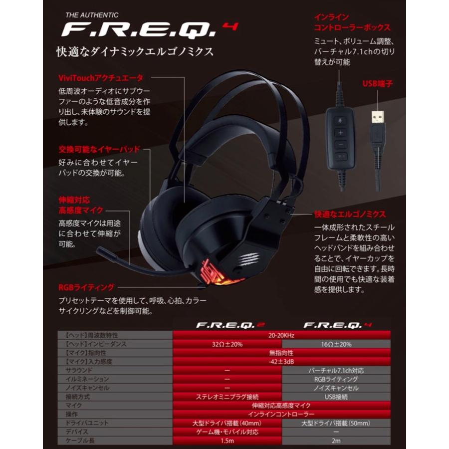 Mad Catz F.R.E.Q. 4 ゲーミングヘッドセット有線  AF13C2INBL000-0J MADCATZ FREQ4 (08) | MAD CATZ | 04